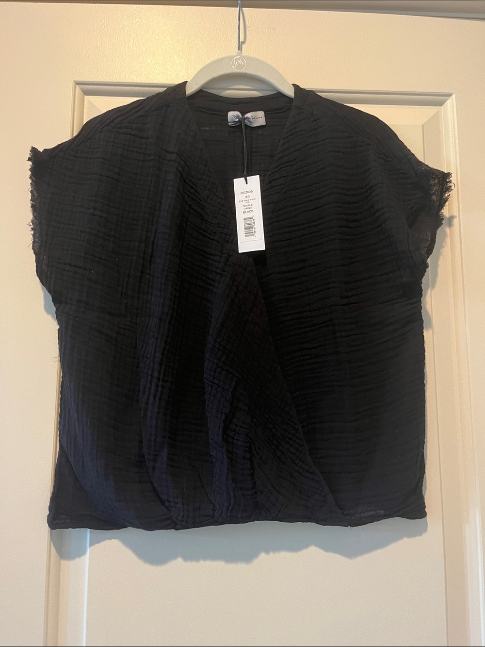 Michael Stars Evie Faux Wrap Top 100% Cotton NWT